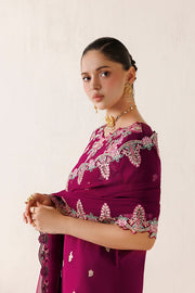 Farasha Veira Embroidered Raw Silk Unstitched 3Pc Suit D-09 Dune Blossom