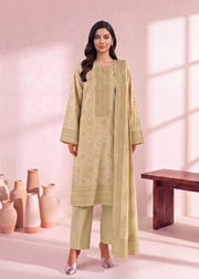 Zeenia Marina Vol-02 Digital Printed Dhanak Marina Unstitched 3Pc Suit DS-02 Dune