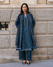 Meet Me In Istanbul by Rang Rasiya Unstitched Khaddar 3Pc Suit - DUSK