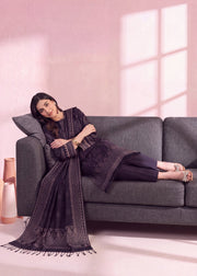 Zeenia Marina Vol-02 Digital Printed Dhanak Marina Unstitched 3Pc Suit DS-09 Dusk