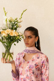 Afrozeh Daybreak Embroidered Lawn Unstitched 3Pc Suit - DUSK LACED