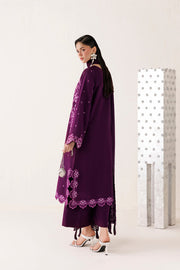 Farasha Veira Embroidered Raw Silk Unstitched 3Pc Suit D-11 Dusk Veil
