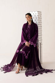 Farasha Veira Embroidered Raw Silk Unstitched 3Pc Suit D-11 Dusk Veil