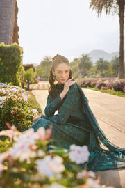 Farasha Summer Escape Embroidered Lawn Unstitched 3Pc Suit - Dusken Jade