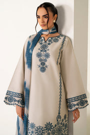 Farasha Summer Weaves Embroidered Lawn Unstitched 3Pc Suit - Dusty Marble