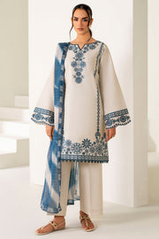 Farasha Summer Weaves Embroidered Lawn Unstitched 3Pc Suit - Dusty Marble