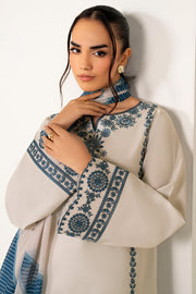 Farasha Summer Weaves Embroidered Lawn Unstitched 3Pc Suit - Dusty Marble