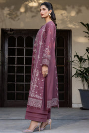 Farasha Summer Essentials Embroidered Lawn Unstitched 3Pc Suit - Dusty Rose