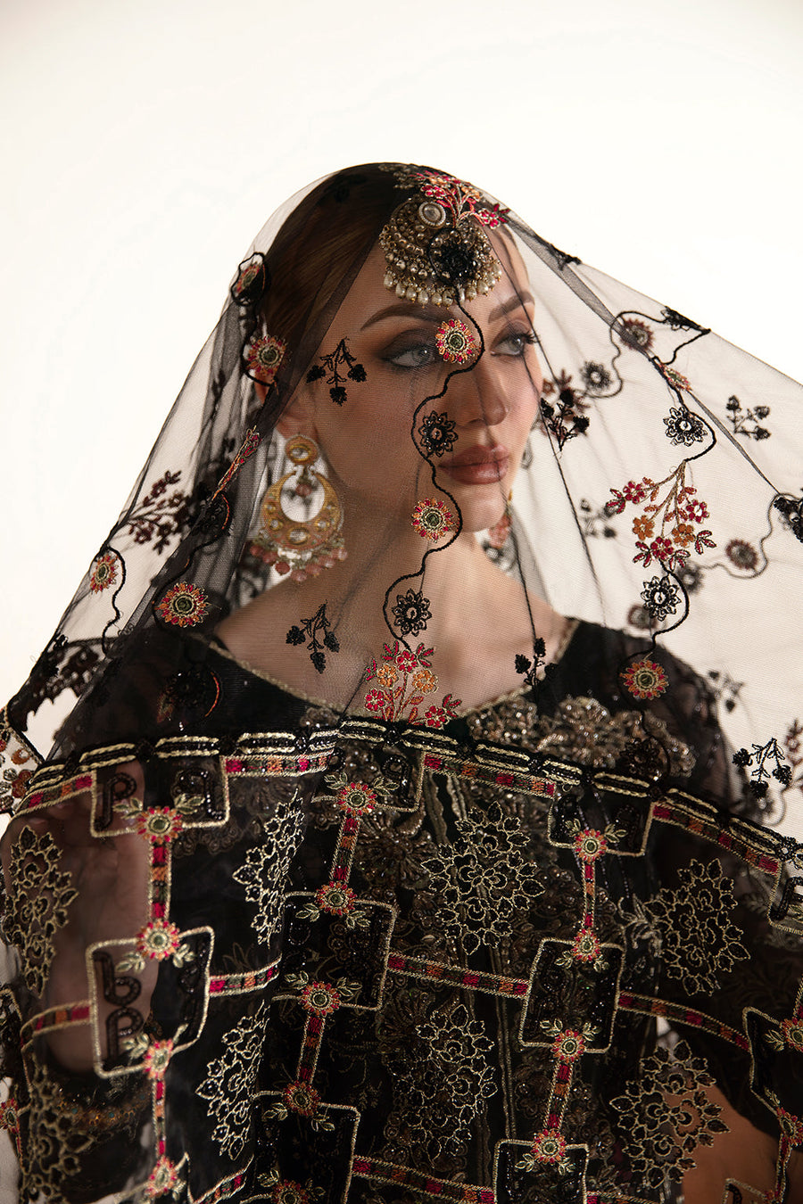 Ramsha Luxury Embroidered Organza Unstitched 3Pc Suit E-105