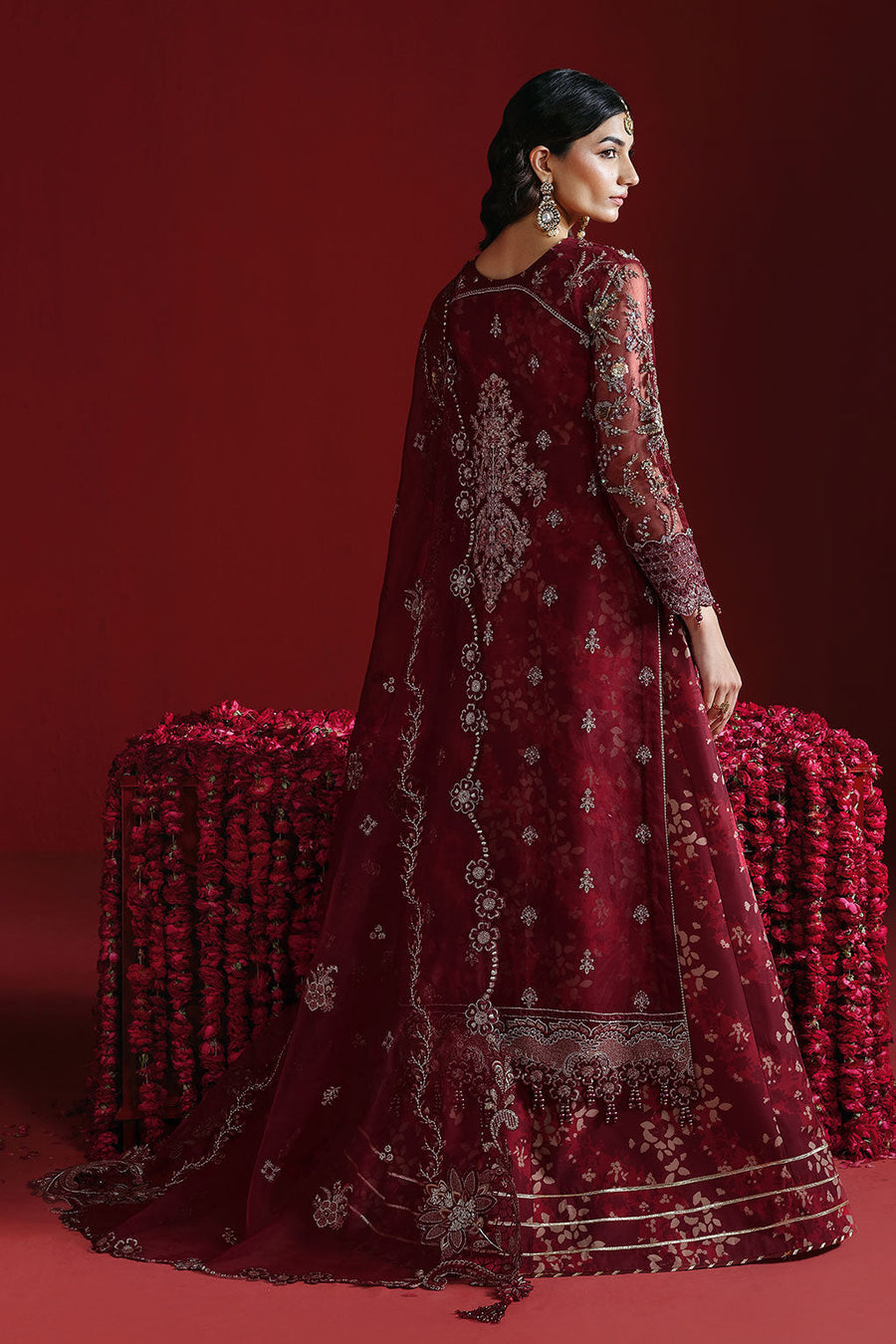 Ramsha Festive Luxury Embroidered Organza Unstitched 3Pc Suit E-304