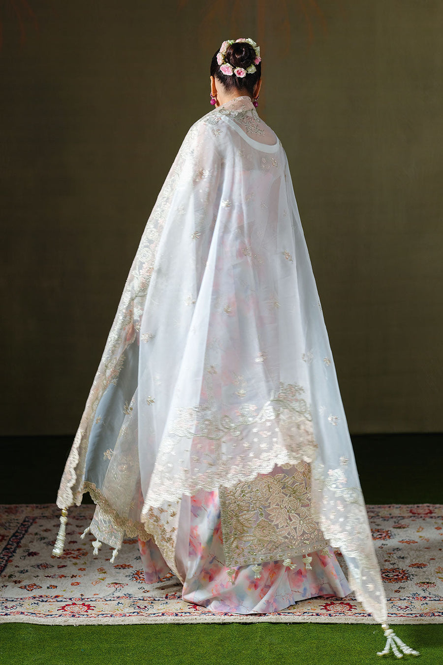 Ramsha Festive Luxury Embroidered Organza Unstitched 3Pc Suit E-306