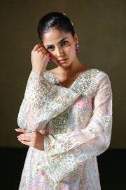 Ramsha Festive Luxury Embroidered Organza Unstitched 3Pc Suit E-306