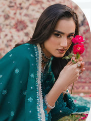 Eshaisha Embroidered Karandi Unstitched 3Pc Suit EA-LW-5563