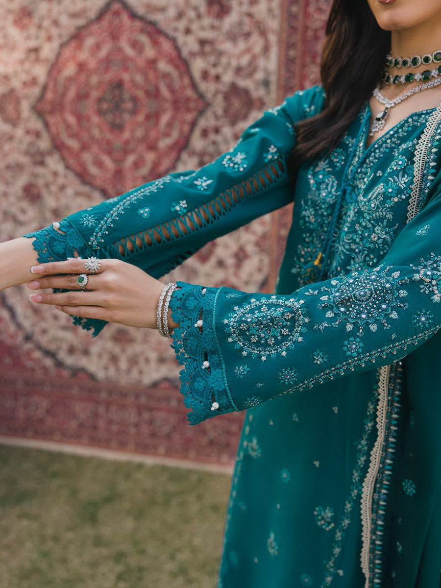 Eshaisha Embroidered Karandi Unstitched 3Pc Suit EA-LW-5563
