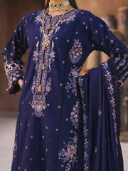 Eshaisha Embroidered Dhanak Unstitched 3Pc Suit EA-LW-5564