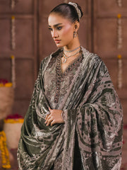 Eshaisha Embroidered Dhanak Unstitched 3Pc Suit EA-LW-5565