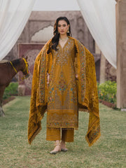 Eshaisha Embroidered Khaddar Unstitched 3Pc Suit EA-LW-5566