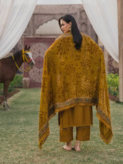 Eshaisha Embroidered Khaddar Unstitched 3Pc Suit EA-LW-5566