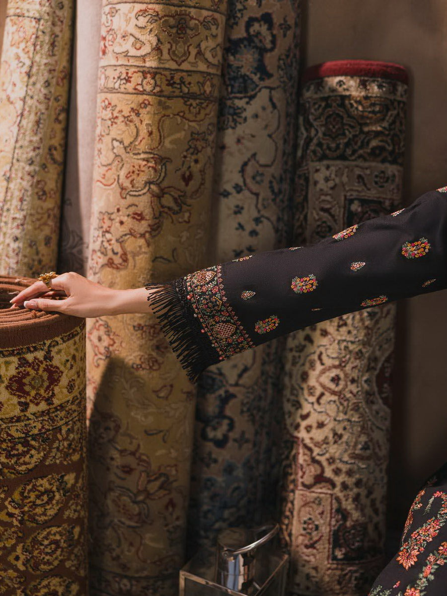 Eshaisha Embroidered Karandi Unstitched 3Pc Suit EA-LW-5567