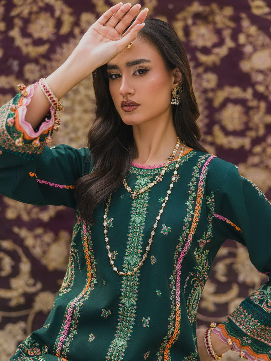 Eshaisha Embroidered Khaddar Unstitched 3Pc Suit EA-LW-5568