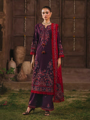 Eshaisha Embroidered Karandi Unstitched 3Pc Suit EA-LW-5569