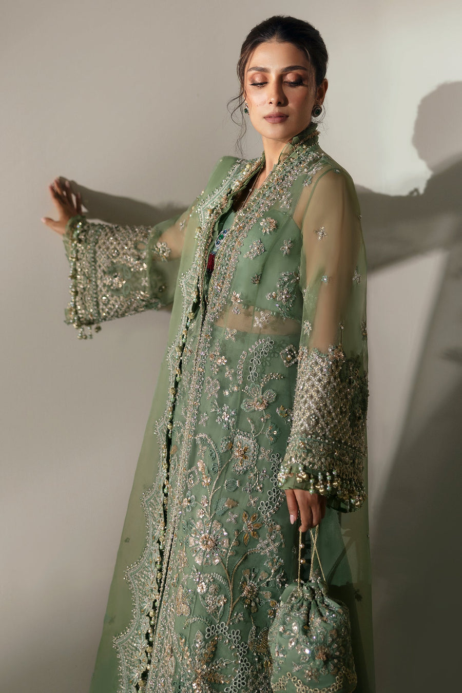 ELAN Unstitched Embroidered Wedding Festive 3Pc Suit EC24-05