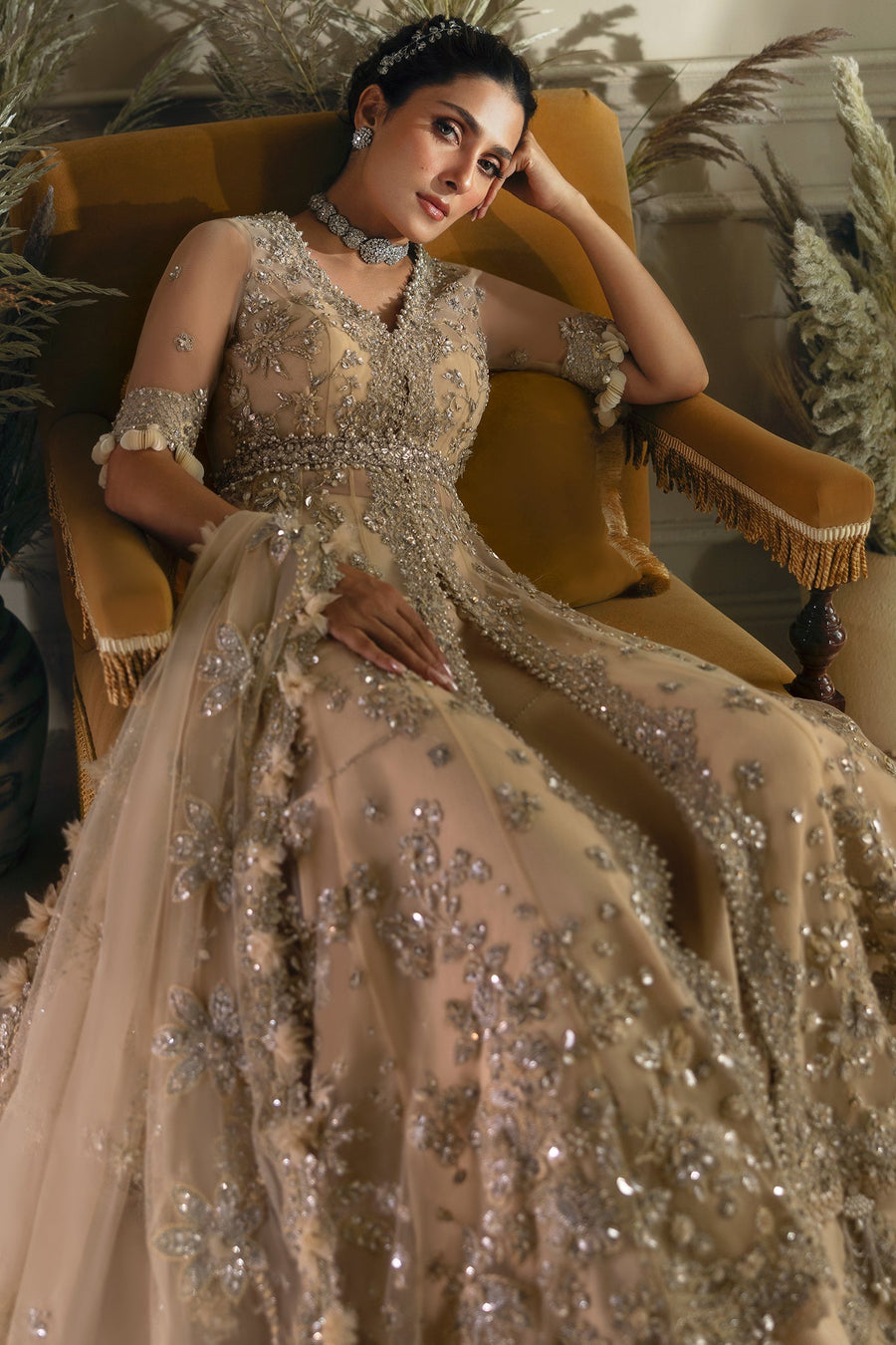ELAN Unstitched Embroidered Wedding Festive 3Pc Suit EC24-08