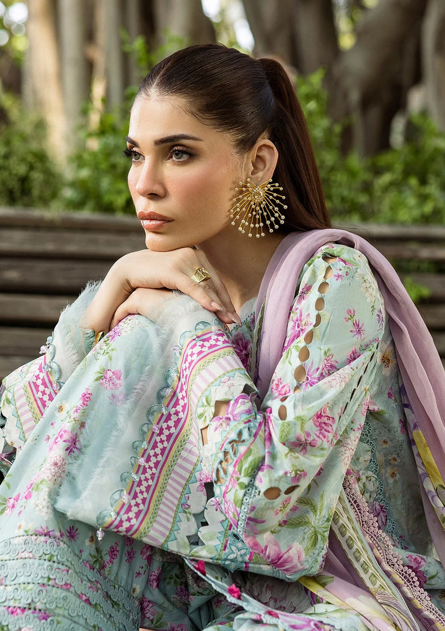 Elaf Prints Vol-03 Unstitched Printed Lawn 3Pc Suit ECD-3B FLORAL CHARM