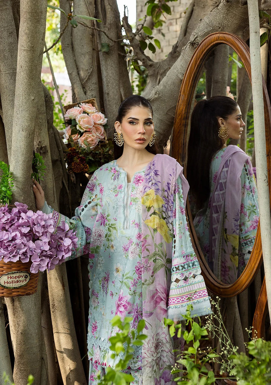 Elaf Prints Vol-03 Unstitched Printed Lawn 3Pc Suit ECD-3B FLORAL CHARM