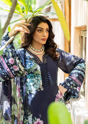Elaf Prints Vol-03 Unstitched Printed Lawn 3Pc Suit ECD-4B TWILIGHT GARDEN