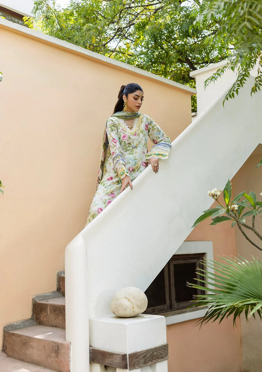 Elaf Prints Vol-03 Unstitched Printed Lawn 3Pc Suit ECD-5A GLADIOLUS GRACE