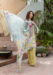 Elaf Prints Vol-03 Unstitched Printed Lawn 3Pc Suit ECD-5B SAFFROSE