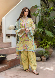Elaf Prints Vol-03 Unstitched Printed Lawn 3Pc Suit ECD-5B SAFFROSE