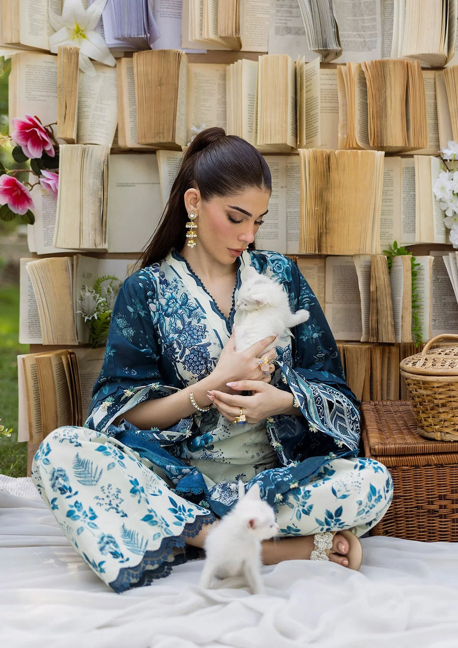 Elaf Prints Vol-03 Unstitched Printed Lawn 3Pc Suit ECD-7A FLOREYA