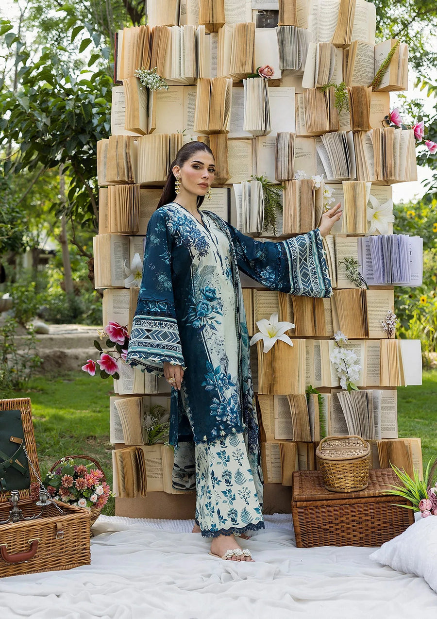 Elaf Prints Vol-03 Unstitched Printed Lawn 3Pc Suit ECD-7A FLOREYA