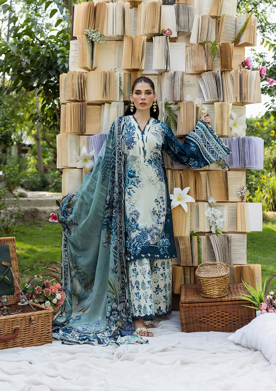 Elaf Prints Vol-03 Unstitched Printed Lawn 3Pc Suit ECD-7A FLOREYA