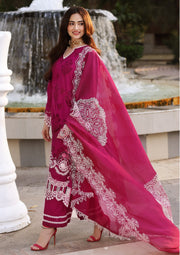 ELAF Premium Festive Chikankari Lawn Unstitched 3Pc Suit ECF-04A PETAL