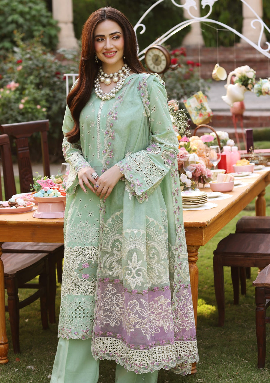 ELAF Premium Festive Chikankari Lawn Unstitched 3Pc Suit ECF-05 ALICE