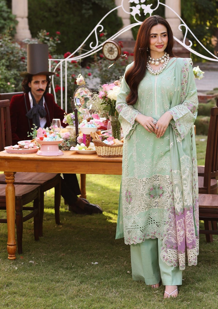 ELAF Premium Festive Chikankari Lawn Unstitched 3Pc Suit ECF-05 ALICE