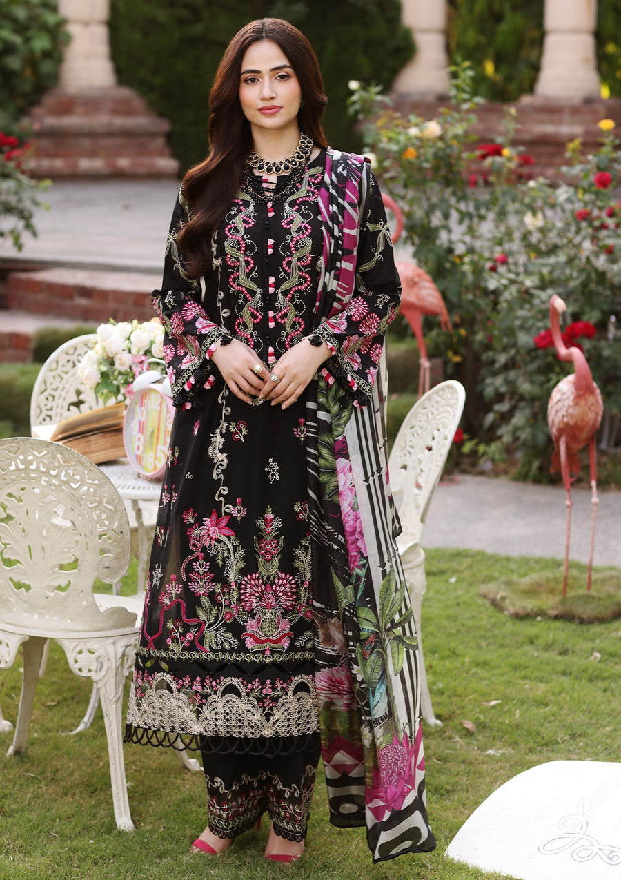 ELAF Premium Festive Chikankari Lawn Unstitched 3Pc Suit ECF-08 SHADOW