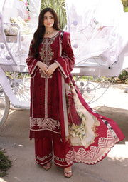 ELAF Premium Festive Chikankari Lawn Unstitched 3Pc Suit ECF-10 RED RIDING HOOD