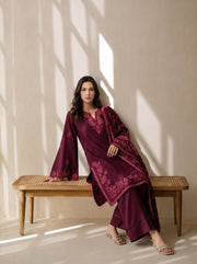 Viana by Sanam Saeed Embroidered Karandi Unstitched 3Pc Suit - ECHO
