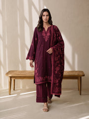 Viana by Sanam Saeed Embroidered Karandi Unstitched 3Pc Suit - ECHO
