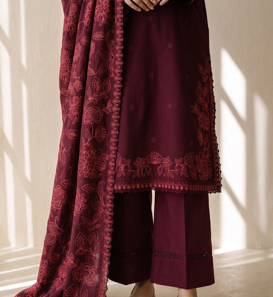Viana by Sanam Saeed Embroidered Karandi Unstitched 3Pc Suit - ECHO
