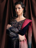 Faiza Faisal Solene Embroidered Velvet Unstitched 3Pc Suit - ECLAT