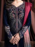 Faiza Faisal Solene Embroidered Velvet Unstitched 3Pc Suit - ECLAT