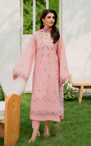 Asifa & Nabeel Eden Cambric Unstitched 3Pc Suit ECU25-01 Serene Blush