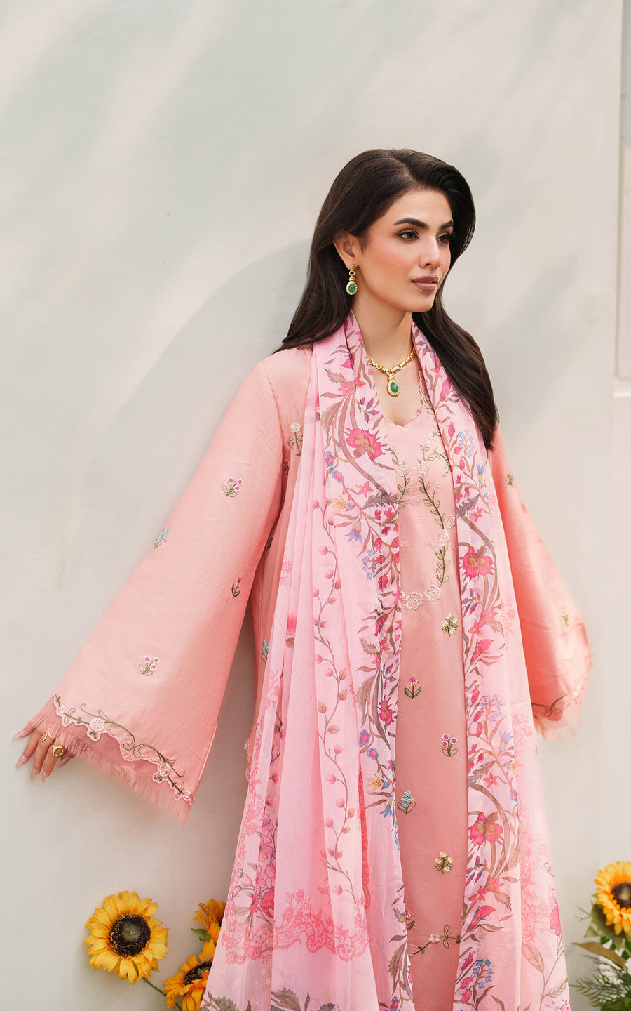 Asifa & Nabeel Eden Cambric Unstitched 3Pc Suit ECU25-01 Serene Blush