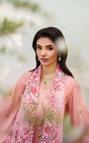 Asifa & Nabeel Eden Cambric Unstitched 3Pc Suit ECU25-01 Serene Blush