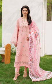 Asifa & Nabeel Eden Cambric Unstitched 3Pc Suit ECU25-01 Serene Blush